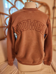 Fall Embroidered Midwest Crewneck