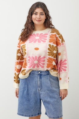 PG Plus Size Floral Sweater