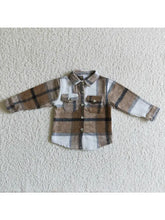 Load image into Gallery viewer, Kids Brown Plaid Flannel