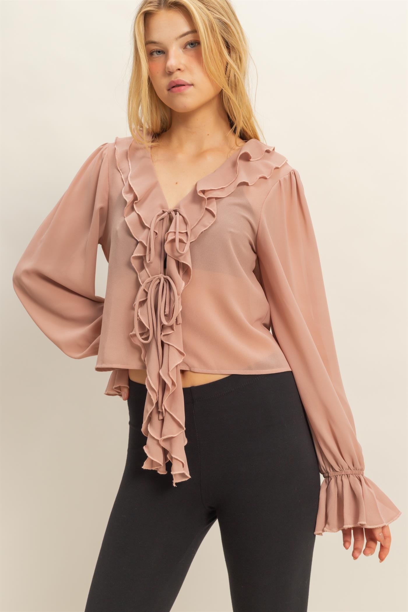 HF Ruffle Front Top