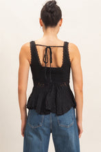 Load image into Gallery viewer, HF Lace V-neck Peplum Top