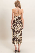 Load image into Gallery viewer, HF Satin Cowl Neck Midi Dress