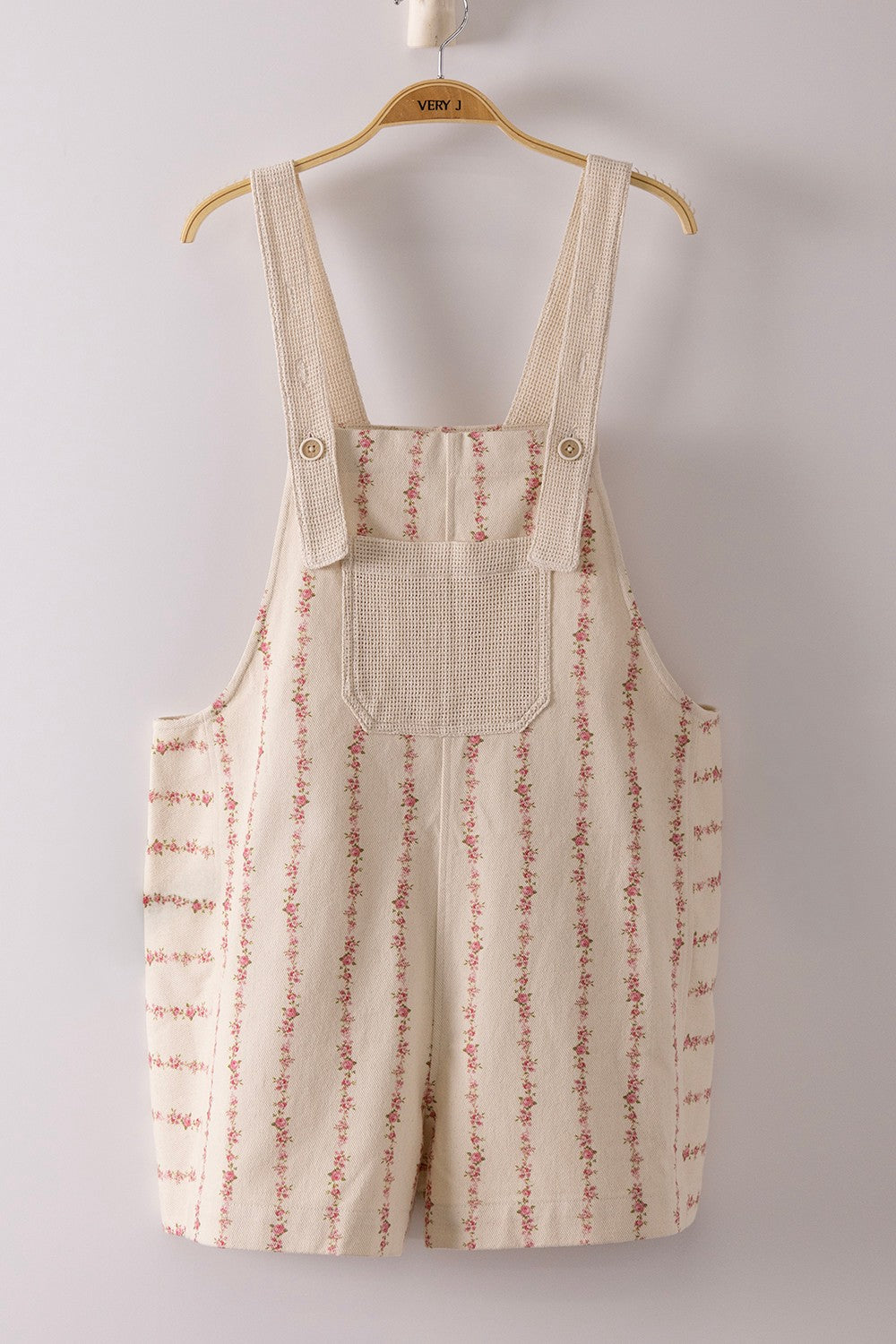 VJ Floral Print Overall Romper