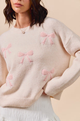 SM Blush Bow Sweater