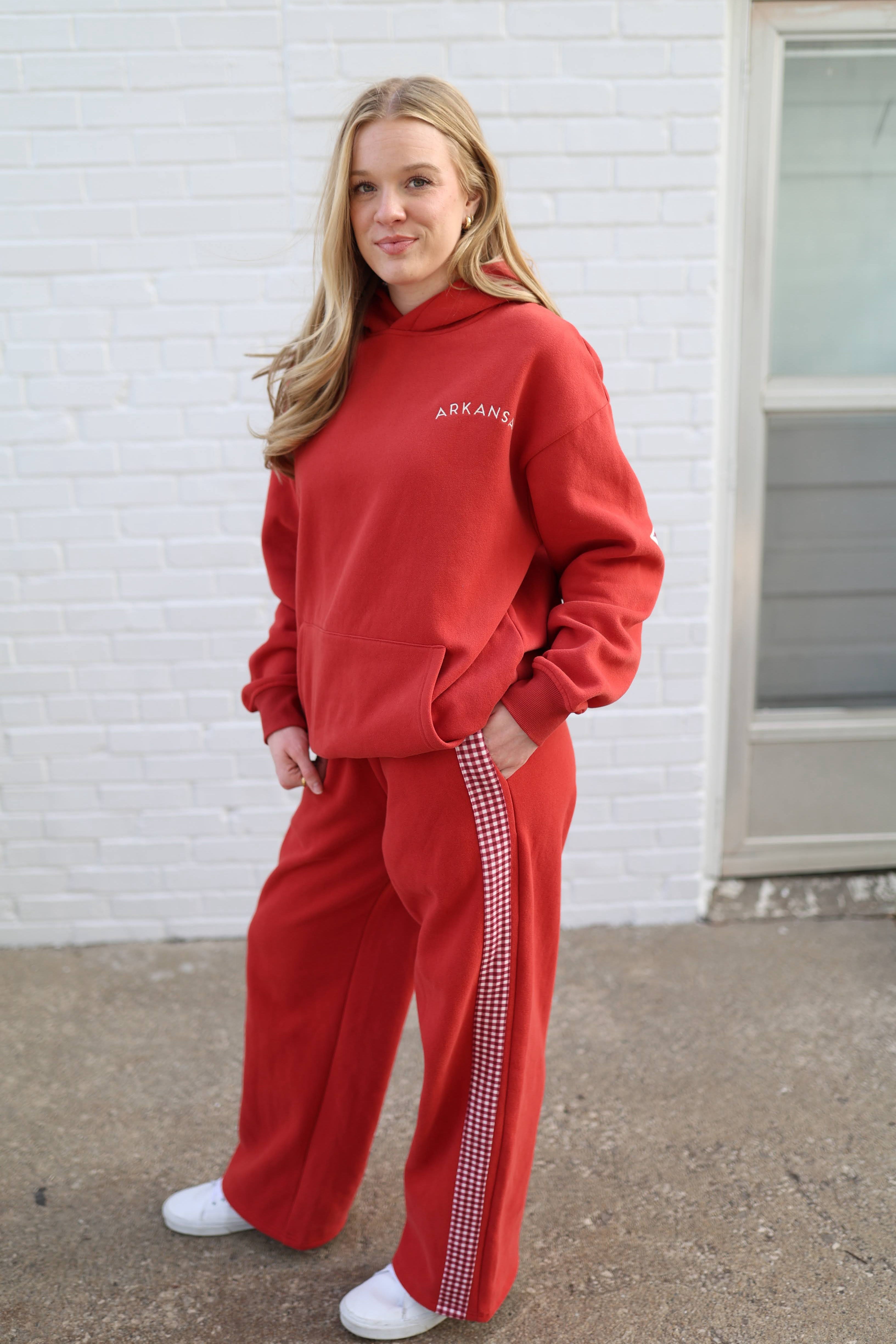 Gingham Wide Leg Sweats