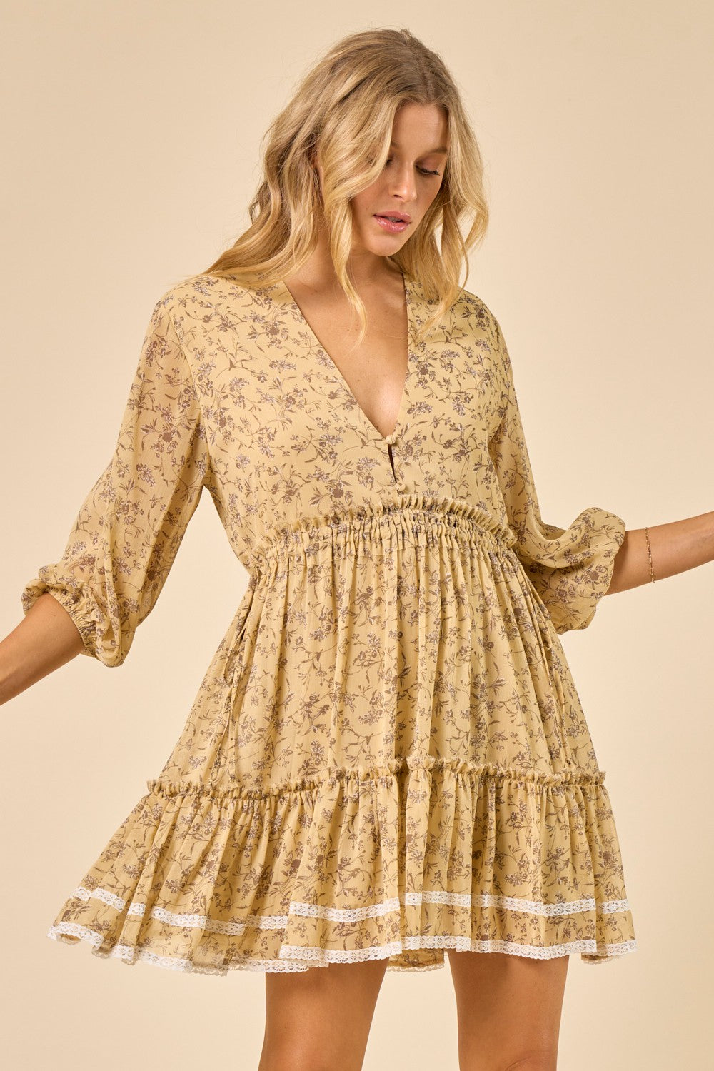 WL Boho Paisley Baby Doll Dress Large WL Boho Paisley Baby Doll Dress Large
