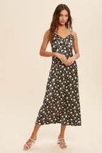 Load image into Gallery viewer, IL Floral Satin Midi Dress