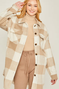 Midi Plaid Shacket