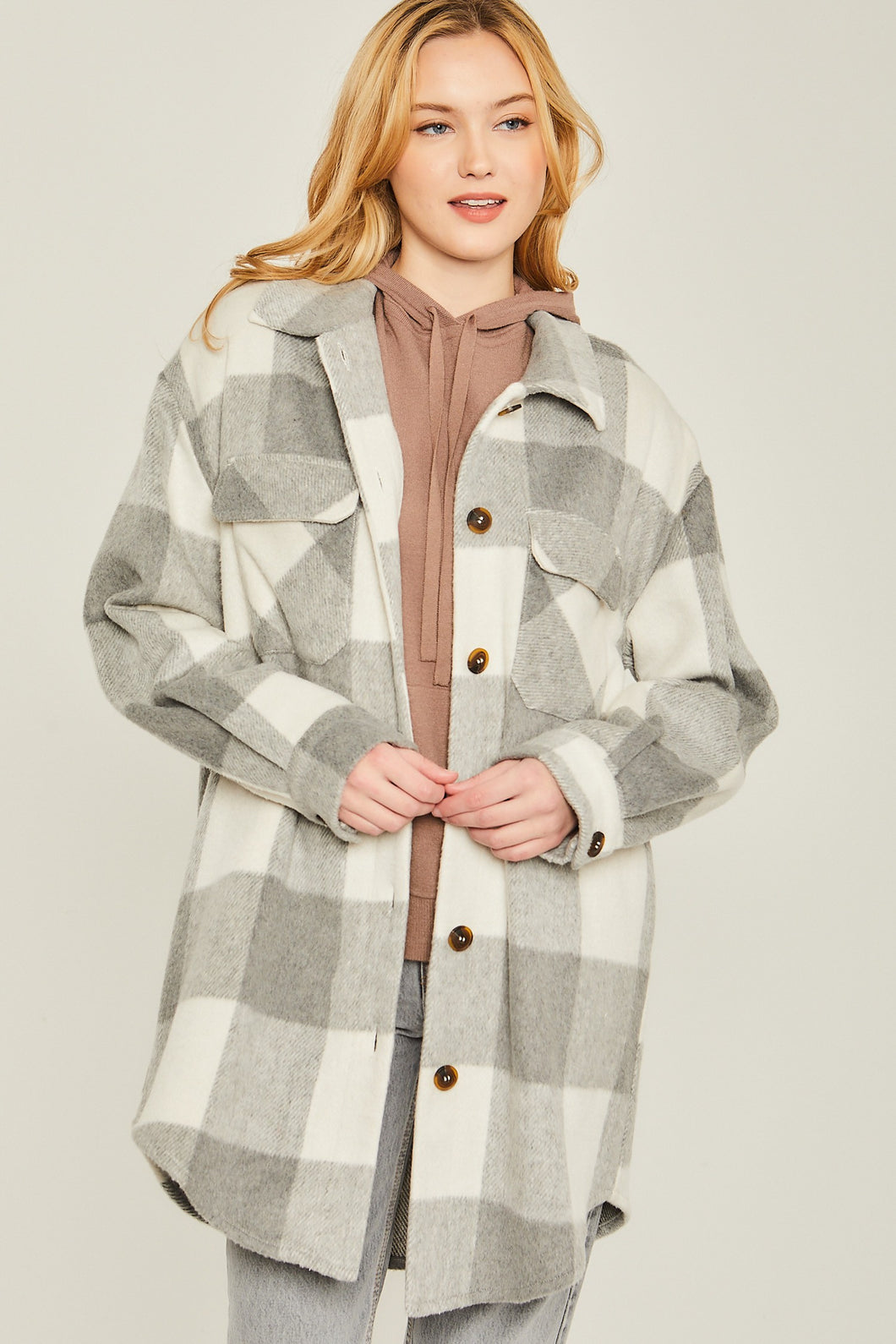 Midi Plaid Shacket