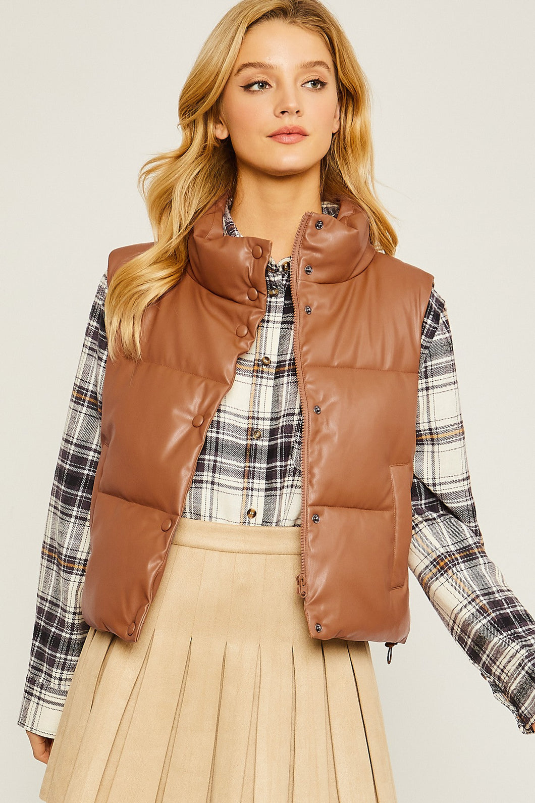 Faux Leather Vest