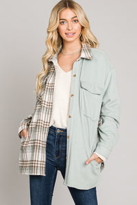 AR Sage Mixed Plaid Jacket