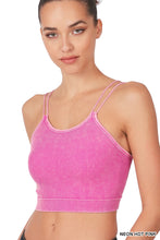 Load image into Gallery viewer, Pink Mineral Washed Bralette