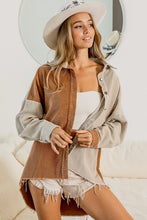 Load image into Gallery viewer, Frayed Colorblock Corduroy Jacket