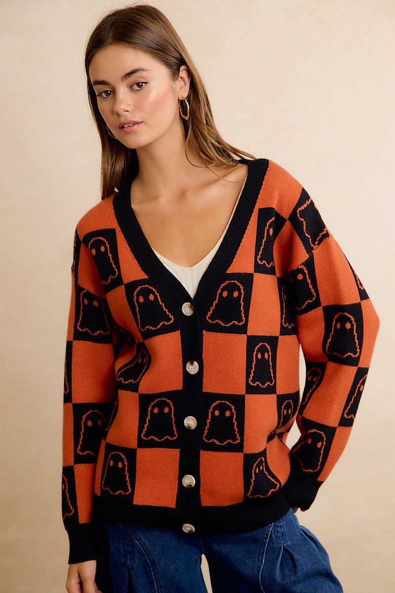 BB Ghost Checkered Cardigan