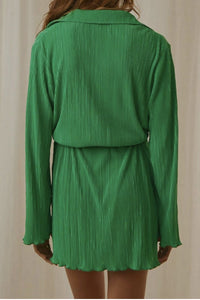 MS Ribbed Green Dress