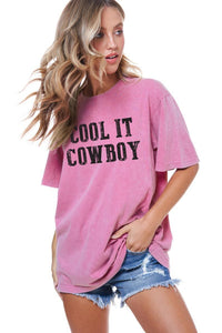 Pink Cool It Cowboy Tshirt