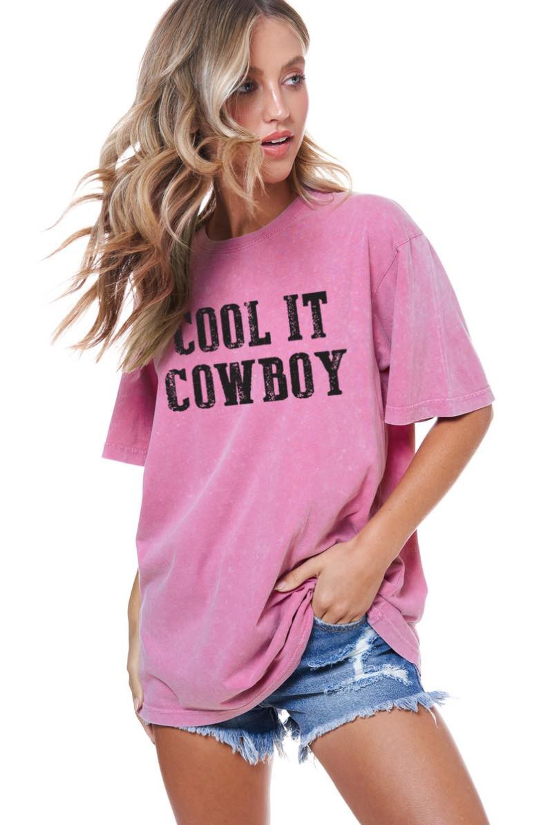 Pink Cool It Cowboy Tshirt