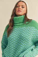 Load image into Gallery viewer, &amp;M Chevron Turtleneck