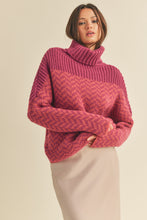 Load image into Gallery viewer, &amp;M Chevron Turtleneck