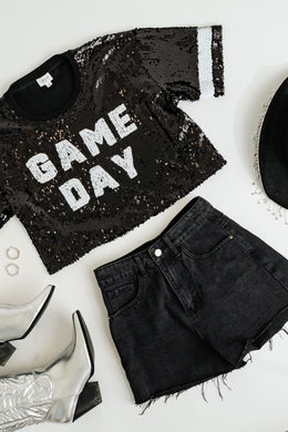 Sequin Game Day Top