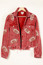 Load image into Gallery viewer, BB Football Sequin Corduroy Jacket