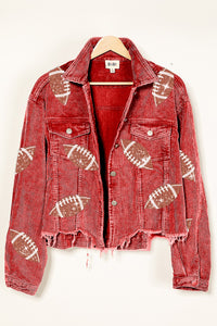 BB Football Sequin Corduroy Jacket