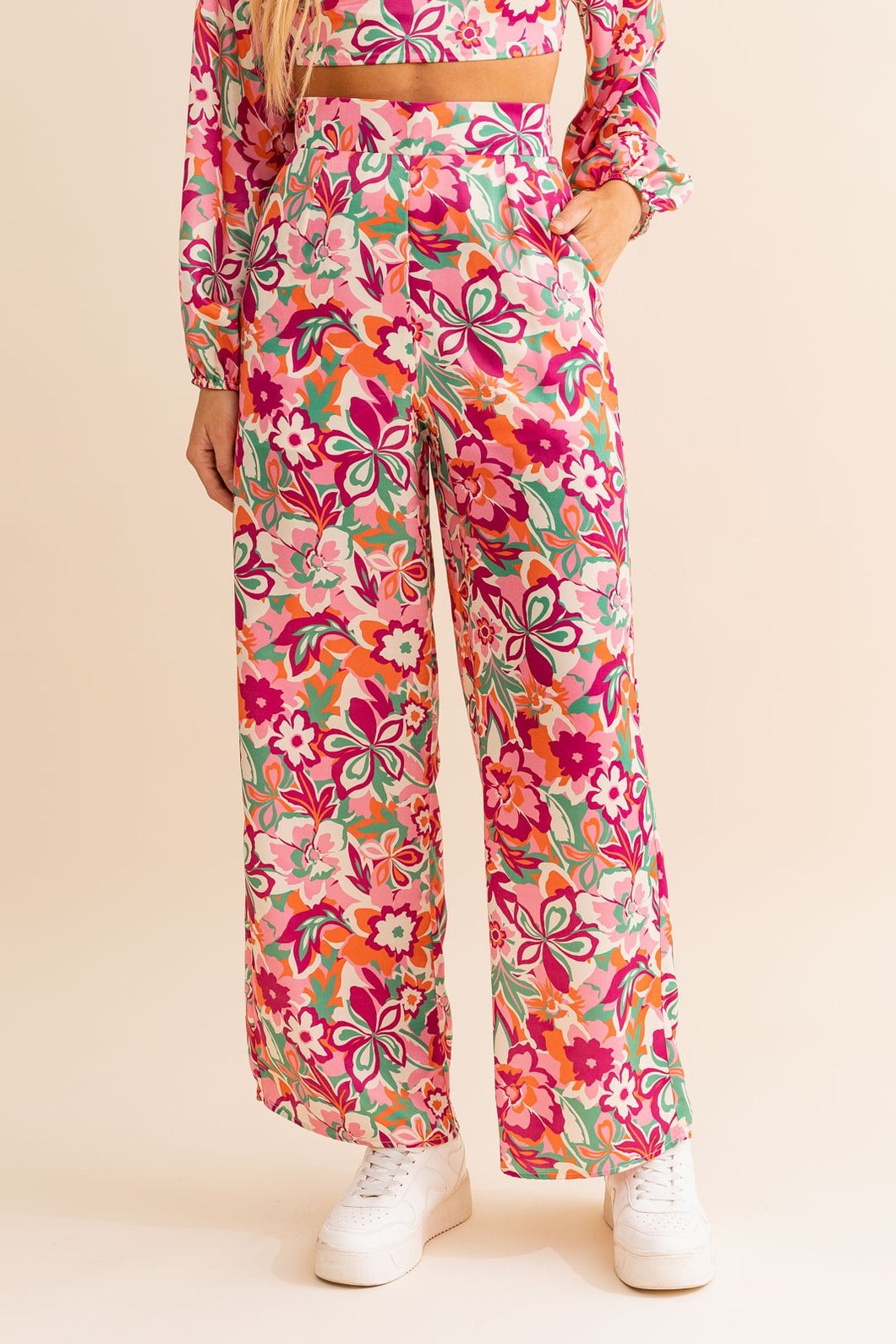 Satin Fuchsia Pants