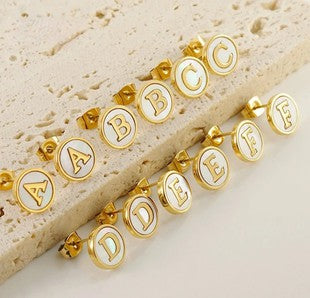 Shell Initial Studs