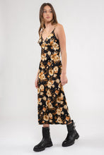 Load image into Gallery viewer, Floral Satin Midi Dress
