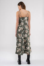Load image into Gallery viewer, Floral Satin Midi Dress