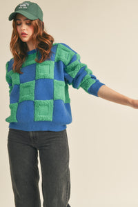 &M Textured Check Sweater
