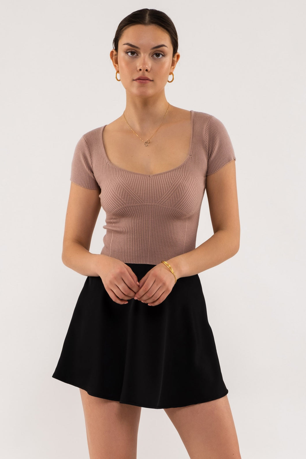 Cropped Ribbed Top