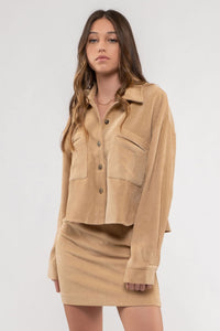 Front Pocket Corduroy Jacket
