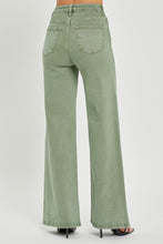 Load image into Gallery viewer, Tummy Control Olive Wide Leg Jeans