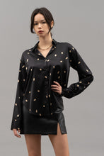 Load image into Gallery viewer, Brush Stroke Satin Blouse