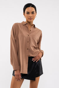 B.P. Collared Button Front Blouse