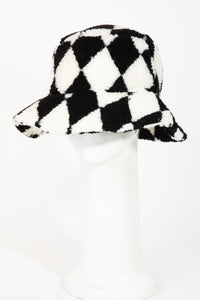 Checkered Sherpa Bucket Hat
