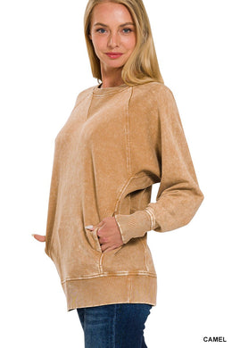 ZA Terry Pullover With Pockets