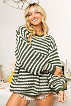 Load image into Gallery viewer, BB Striped Chunky Knit Sweater