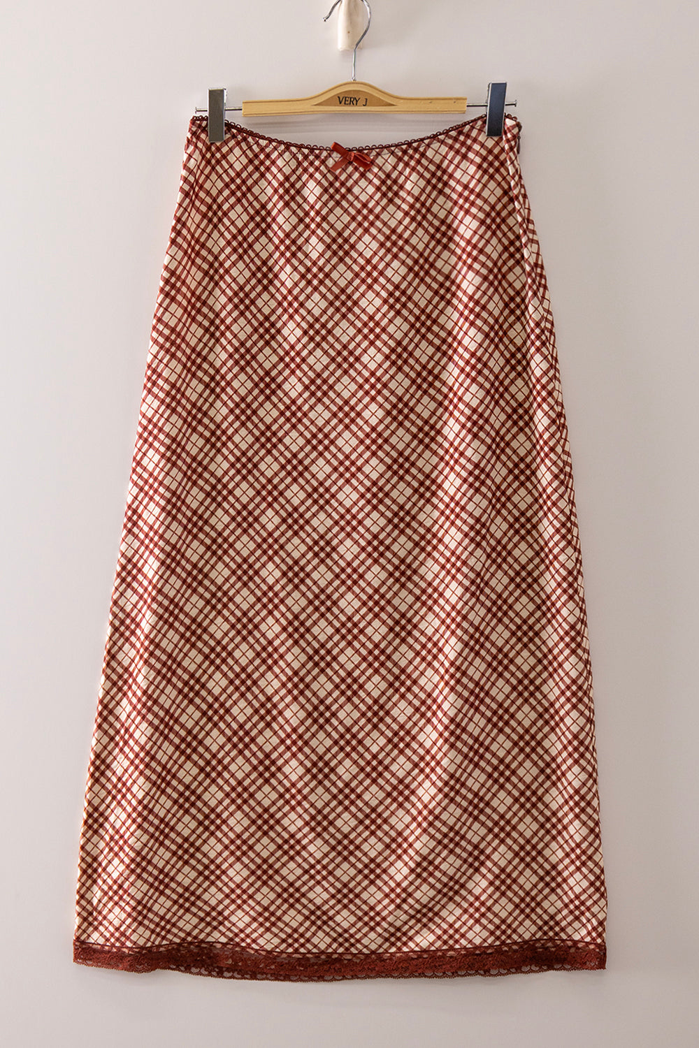 VJ Plaid Midi Skirt
