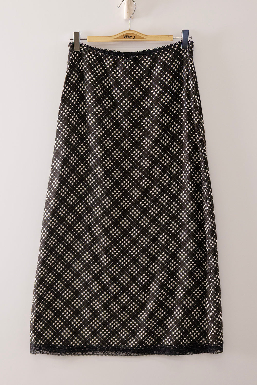 VJ Plaid Midi Skirt