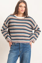 Load image into Gallery viewer, HF Stripe Boatneck Sweater
