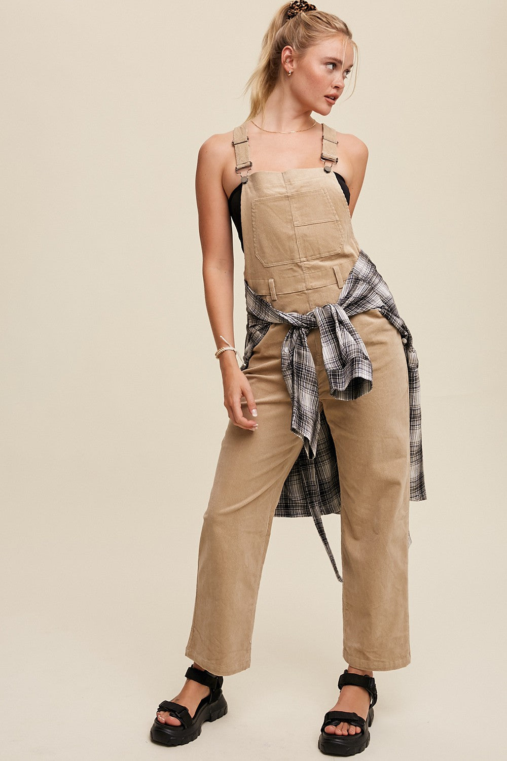 LS Taupe Overalls