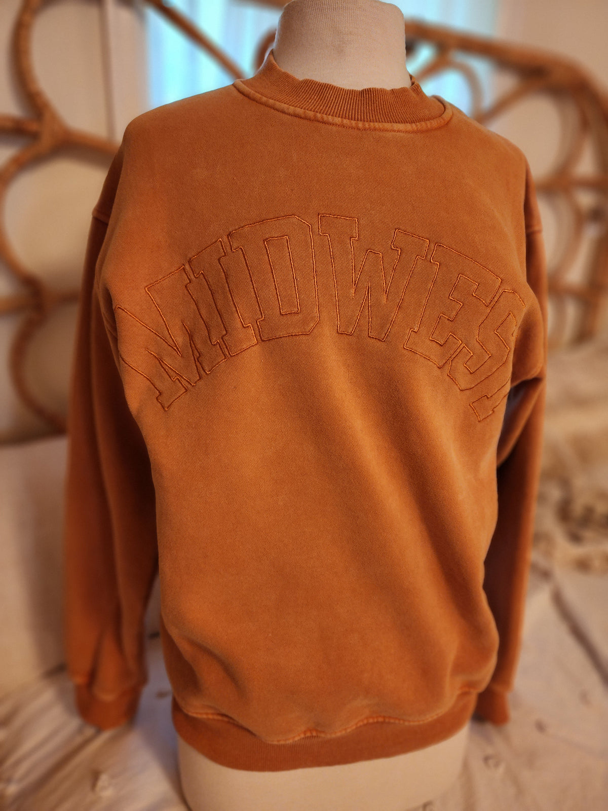 Fall Embroidered Midwest Crewneck