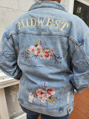 Embroidered Midwest Denim Jacket