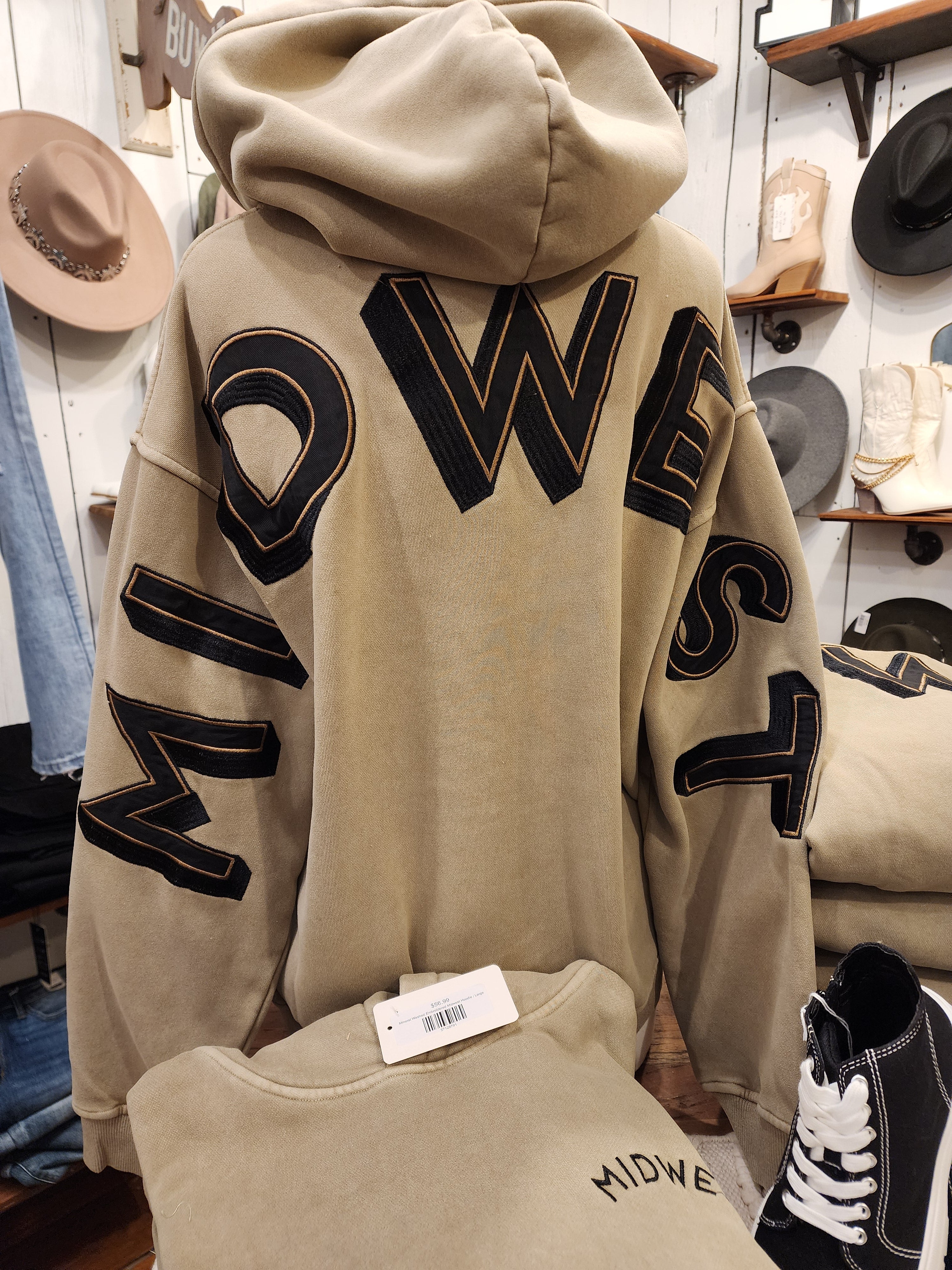 Mineral Washed Embroidered Midwest Hoodie