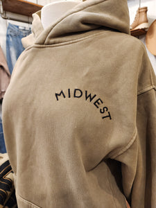Mineral Washed Embroidered Midwest Hoodie
