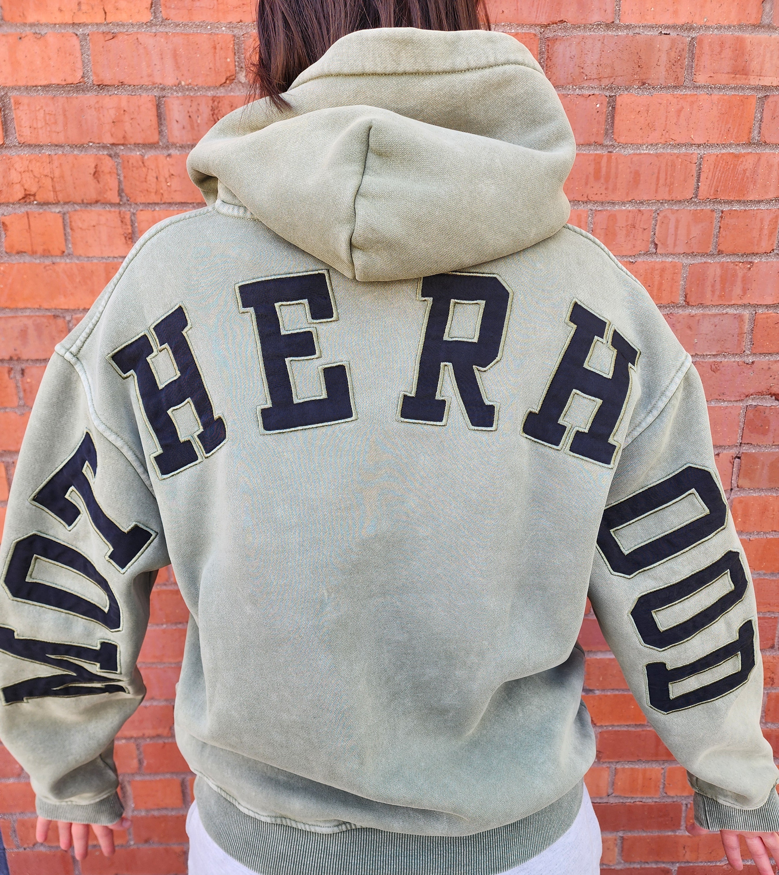Mineral Washed Embroidered Motherhood Hoodie