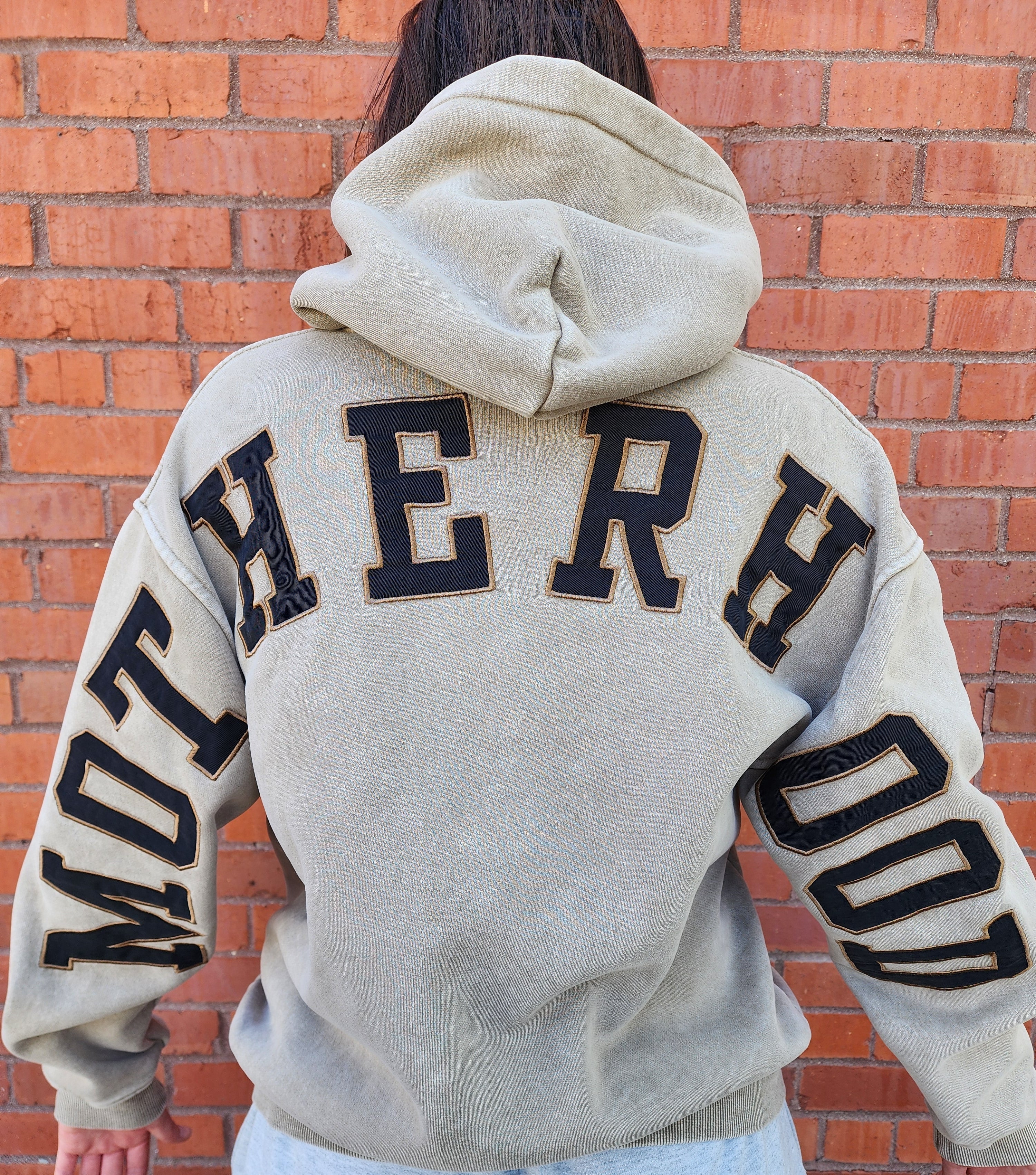 Mineral Washed Embroidered Motherhood Hoodie