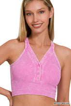 Load image into Gallery viewer, ZA Snap Front Mineral Washed Bralette